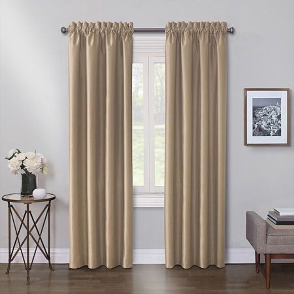 JCPenney Royal Velvet Light Filtering Rod Pocket Curtain 2 Panels 50X108 NWT - Picture 1 of 8